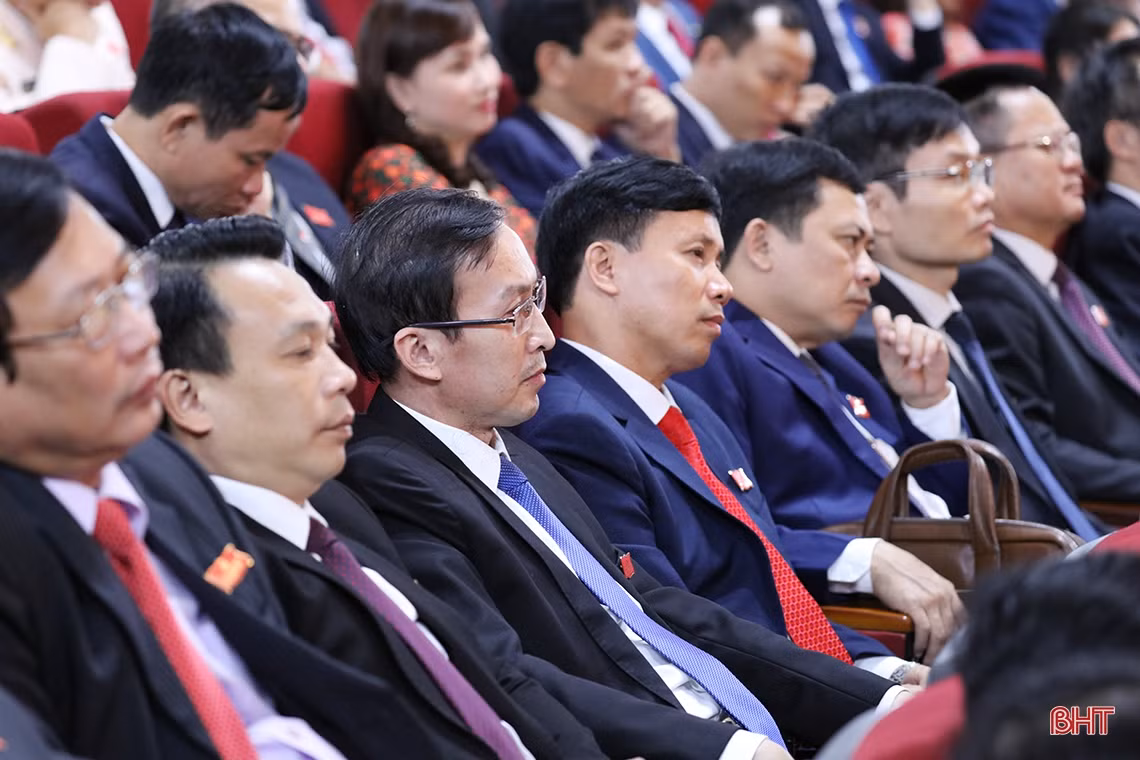 Toàn cảnh Đại hội Đảng bộ Hà Tĩnh lần thứ XIX, nhiệm kỳ 2020 - 2025