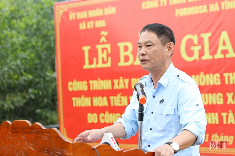 Formosa Hà Tĩnh bàn giao tuyến đường NTM trị giá hơn 1,6 tỷ đồng cho xã Kỳ Hoa