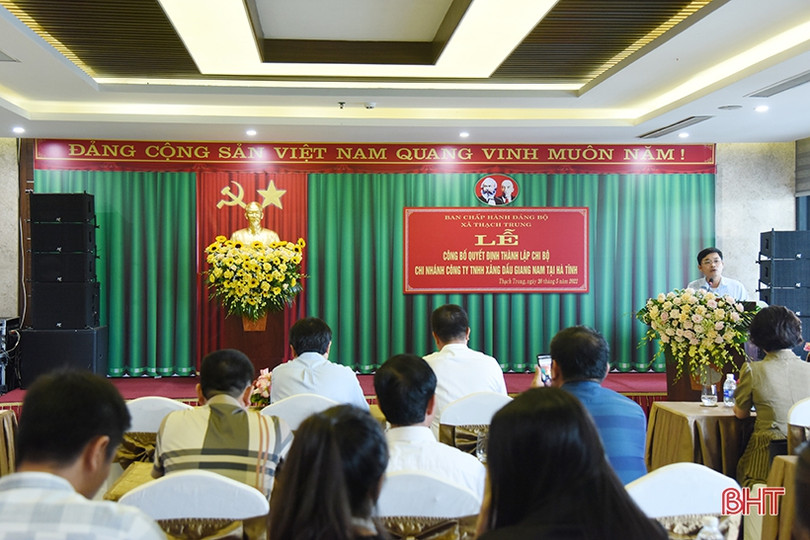 Công bố thành lập chi bộ Đảng trong doanh nghiệp tư nhân ở TP Hà Tĩnh