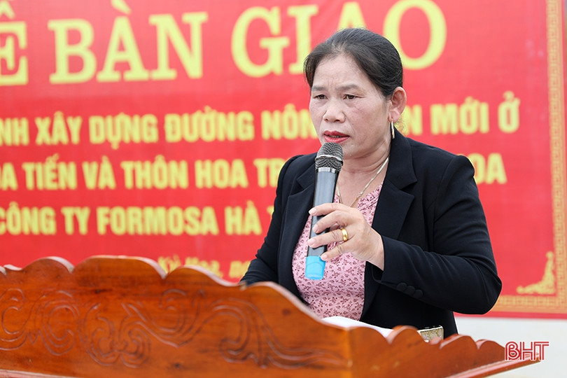 Formosa Hà Tĩnh bàn giao tuyến đường NTM trị giá hơn 1,6 tỷ đồng cho xã Kỳ Hoa