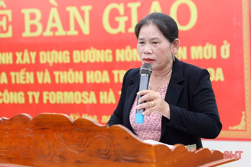 Formosa Hà Tĩnh bàn giao tuyến đường NTM trị giá hơn 1,6 tỷ đồng cho xã Kỳ Hoa