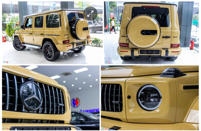 Cận cảnh Mercedes-AMG G63 màu vàng cát hiếm gặp