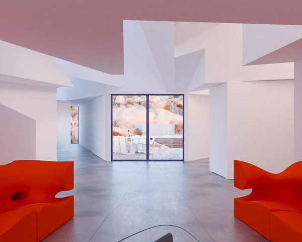 loa mat truoc ngoi nha container nhu hoa no giua sa mac