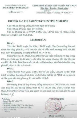 huy moi cuoc hop thu tuong di thi sat chi dao ho de tai ninh binh