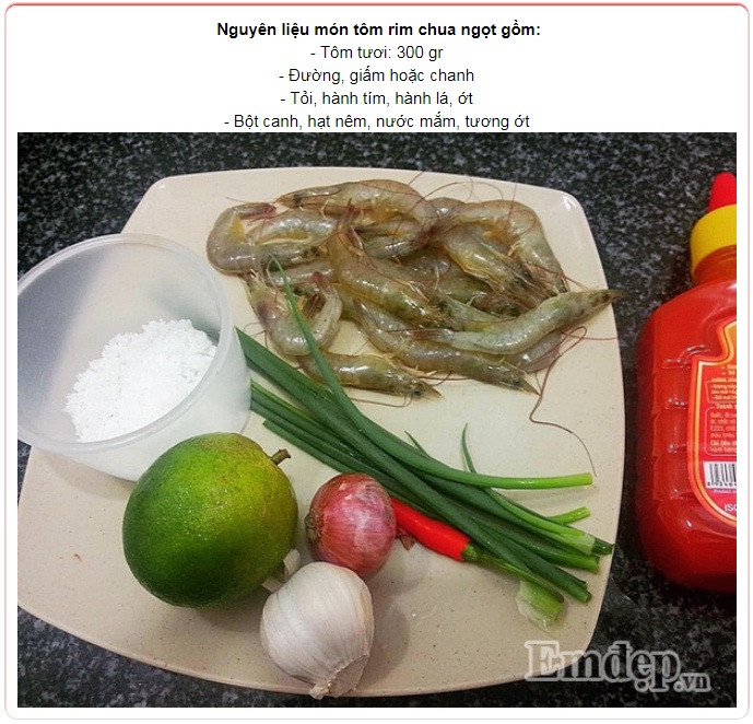 tom rim chua ngot lam theo cach nay moi chuan vi