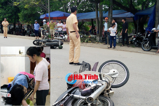 va cham xe may 2 nguoi nhap vien