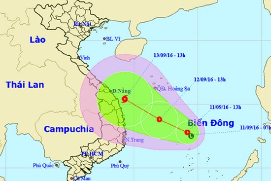 ap thap nhiet doi co the thanh bao huong vao mien trung