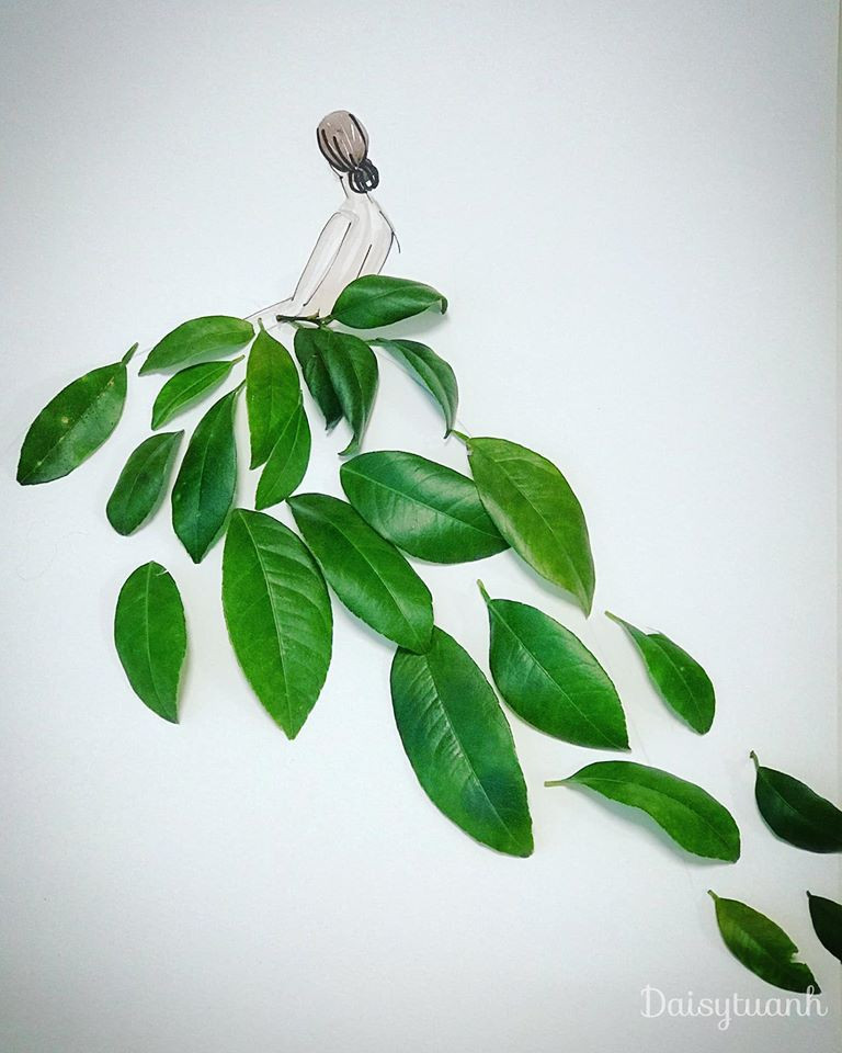 Độc đáo những bộ váy dạ hội lộng lẫy làm từ rau củ đơn giản trong bếp