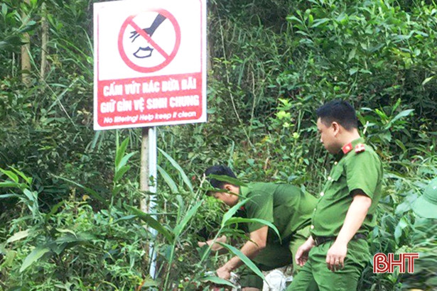 Rác ở thác Khe Xai được dọn sạch sau phản ánh của Báo Hà Tĩnh