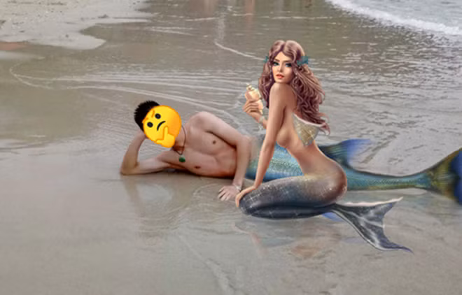 Chàng trai “khóc thét” khi mang ảnh đi biển lên mạng nhờ photoshop