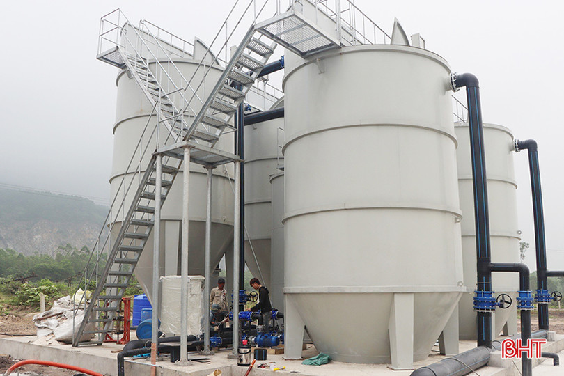 Dự án Nhà máy nước Đá Bạc và mạng lưới đường ống, cấp nước sinh hoạt cho TX Hồng Lĩnh, vùng phụ cận được tập trung thi công. 9.jpg