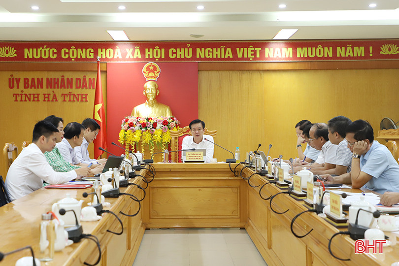 Phó Chủ tịch UBND tỉnh Trần Báu Hà chủ trì cuộc họp. a1.jpg