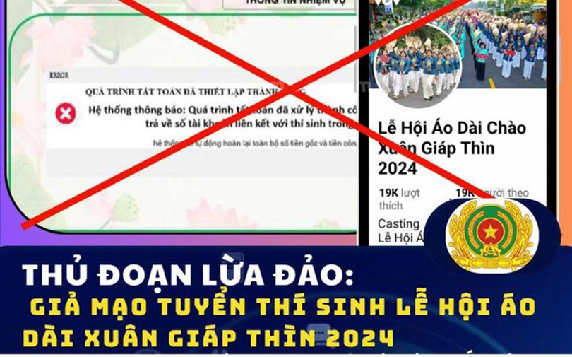 Cảnh báo việc giả mạo cuộc thi áo dài để lừa đảo