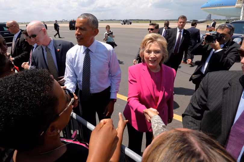 nhung khoanh khac tong thong obama van dong tranh cu cung ba hillary clinton