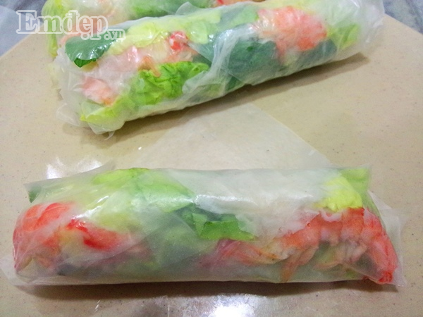 nem cuon tom ngon mieng doi vi bua com cuoi tuan