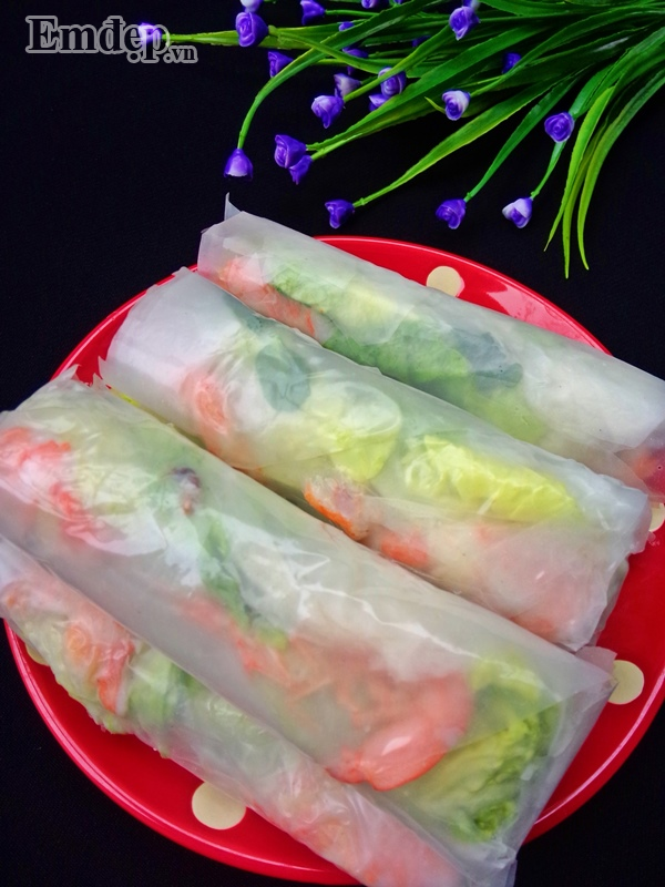 nem cuon tom ngon mieng doi vi bua com cuoi tuan