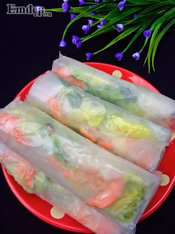 nem cuon tom ngon mieng doi vi bua com cuoi tuan