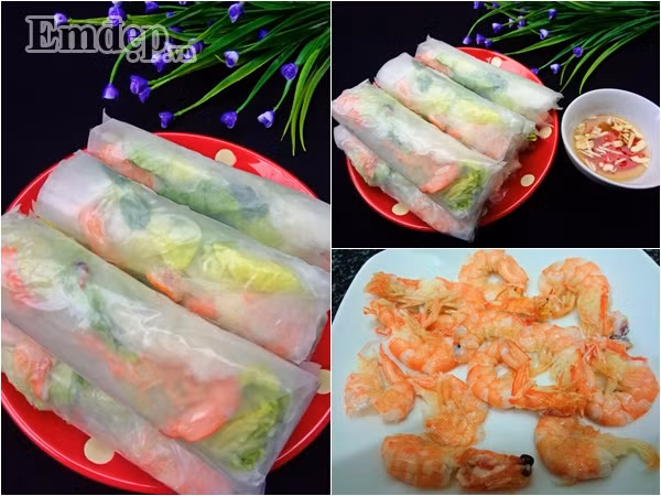 nem cuon tom ngon mieng doi vi bua com cuoi tuan