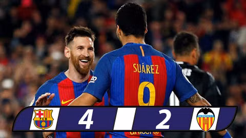 messi lap cu dup barca thang de valencia trong the hon nguoi