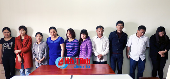 ha tinh pha duong day lo de khung bat 10 doi tuong thu gan 100 trieu dong