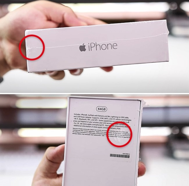 Hãy nhìn kỳ vào chiếc bao bì này, nhìn vào chất lượng in: font chữ trông dễ đọc và thống nhất dù ở bất cứ vị trí nào. 6 cach phan biet do dien tu that gia