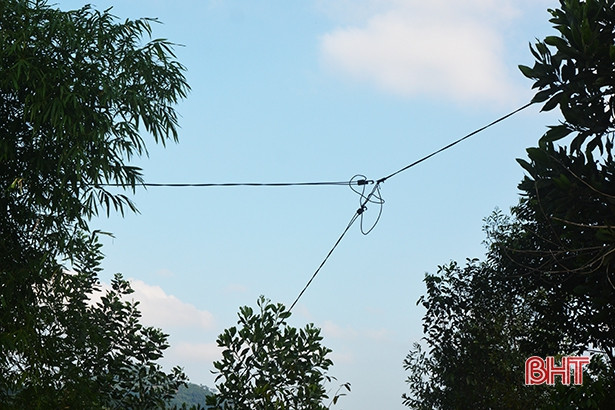 Cột điện tạm bợ bằng tre, gỗ - ẩn họa chết người ở xứ bưởi Hà Tĩnh