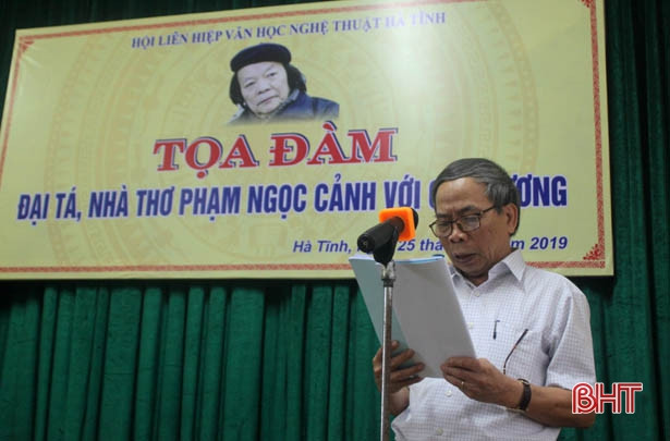 Nhà thơ Phạm Ngọc Cảnh nặng ân tình với quê hương Hà Tĩnh