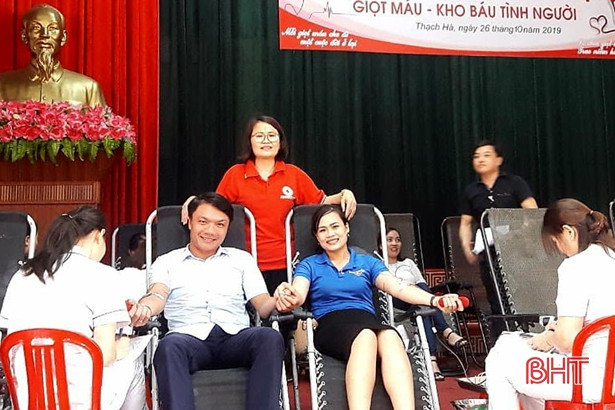 Ngày hội Hiến máu đợt 2 ở Thạch Hà thu về 224 đơn vị máu