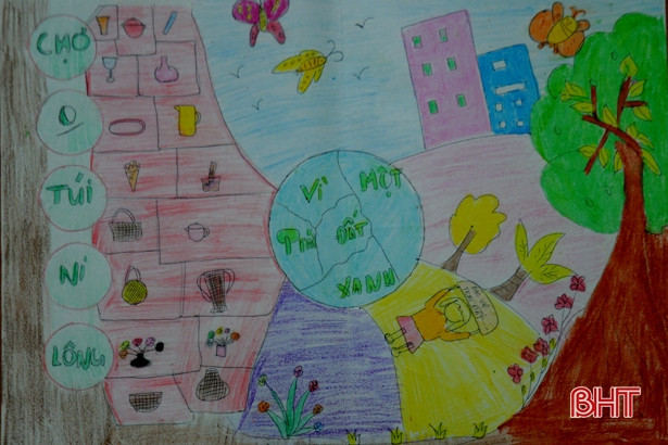 Những thông điệp bảo vệ môi trường qua nét vẽ của thiếu nhi Hà Tĩnh