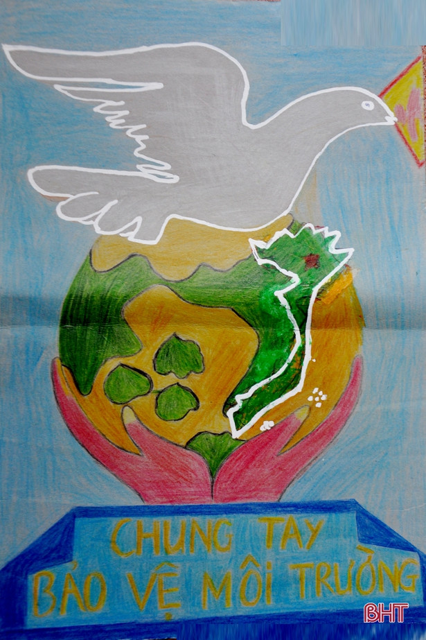 Những thông điệp bảo vệ môi trường qua nét vẽ của thiếu nhi Hà Tĩnh