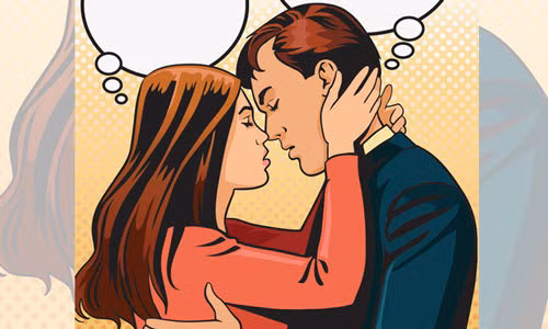 Chồng nhờ hàng xóm để thử tư thế hôn mới