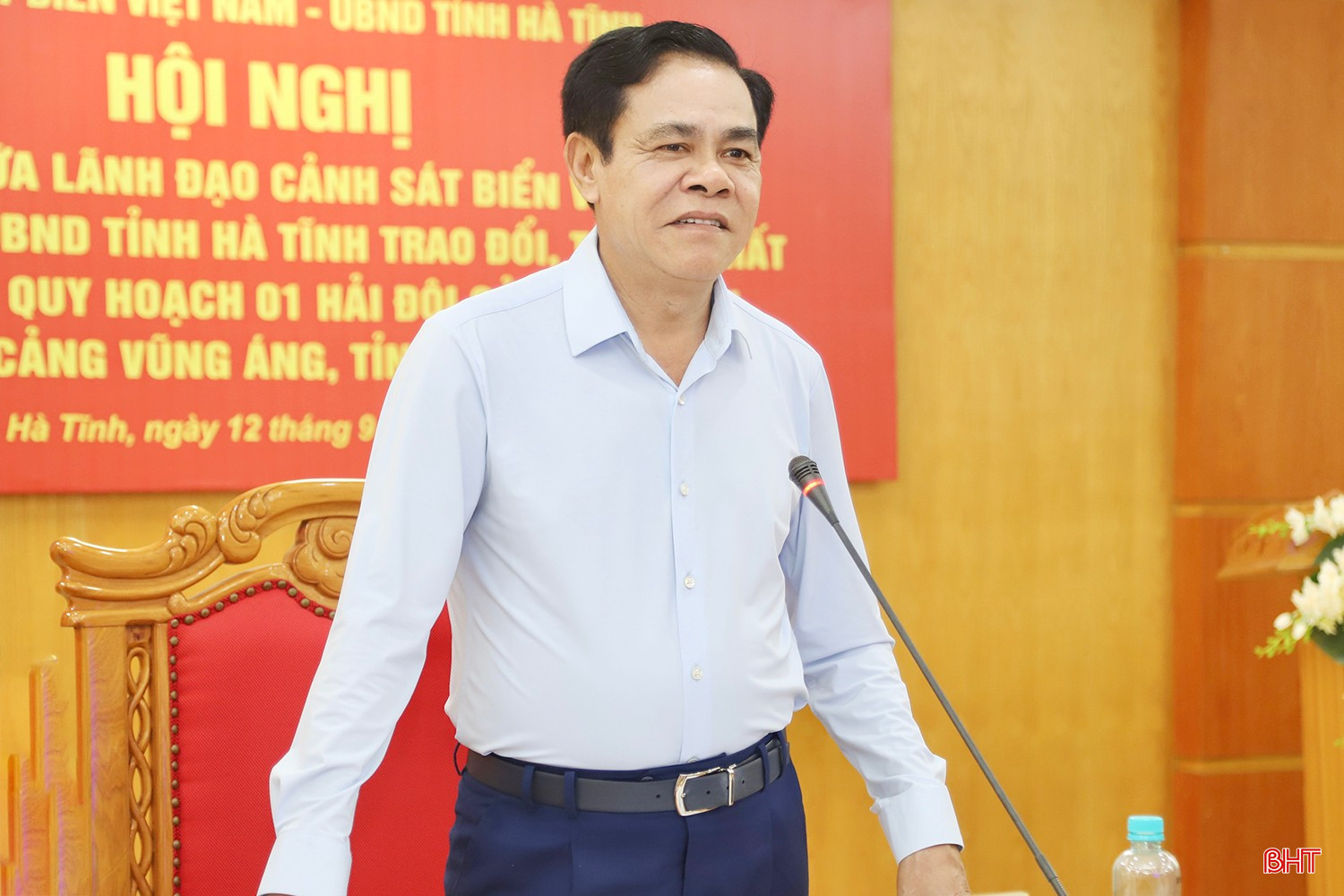 Chủ tịch UBND tỉnh Võ Trọng Hải khẳng định việc xây dựng Hải đội cảnh sát biển tại cảng Vũng Áng là cần thiết nhằm đảm bảo thực thi pháp luật, bảo vệ an ninh quốc gia... bqbht_br_img-3917-copy.jpg