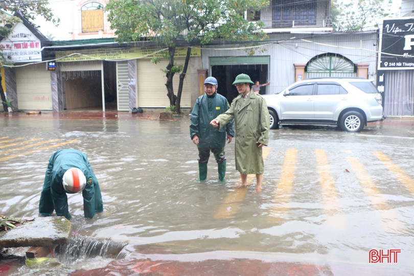 Thành phố Hà Tĩnh vận hành hệ thống tiêu thoát, chống úng cho khu vực nội thành