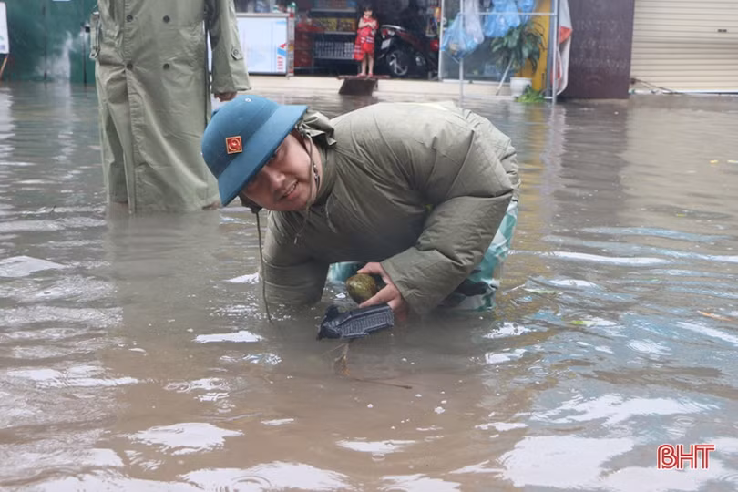 Thành phố Hà Tĩnh vận hành hệ thống tiêu thoát, chống úng cho khu vực nội thành