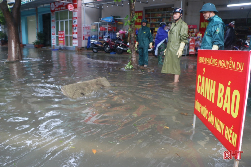 Thành phố Hà Tĩnh vận hành hệ thống tiêu thoát, chống úng cho khu vực nội thành