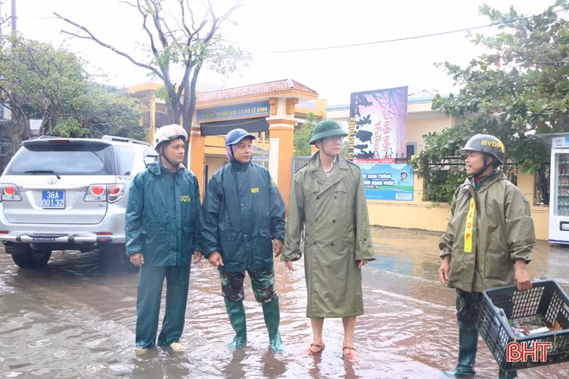 Thành phố Hà Tĩnh vận hành hệ thống tiêu thoát, chống úng cho khu vực nội thành