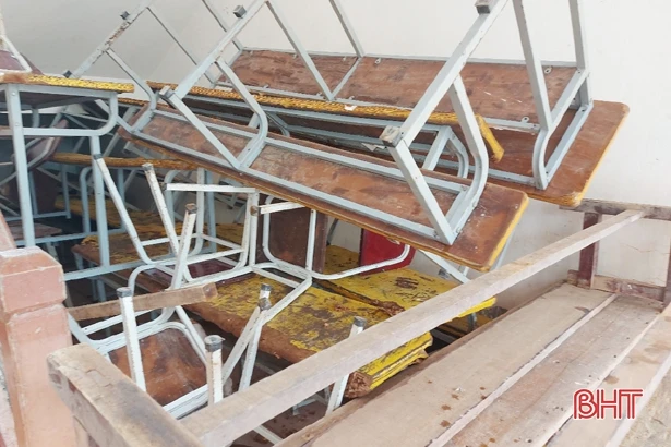 Nhiều trường học ở Hà Tĩnh thiếu cơ sở vật chất sau lũ