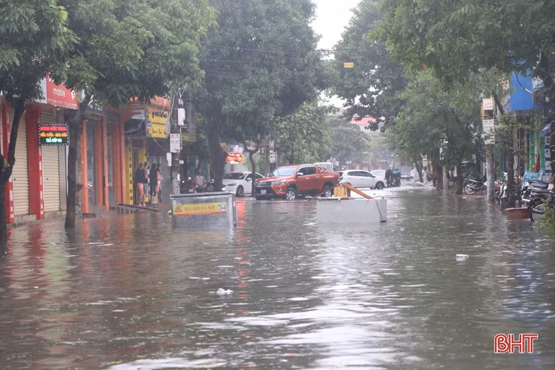Thành phố Hà Tĩnh vận hành hệ thống tiêu thoát, chống úng cho khu vực nội thành