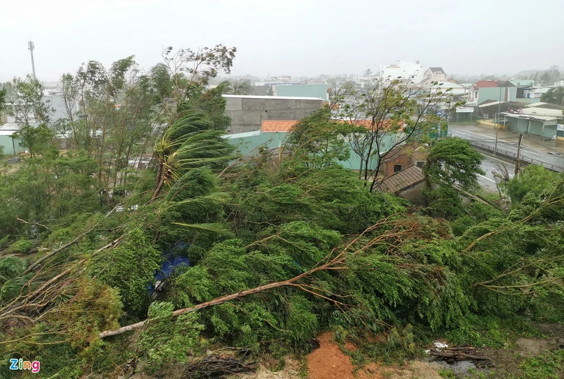 Bão số 9 tàn phá các tỉnh miền Trung