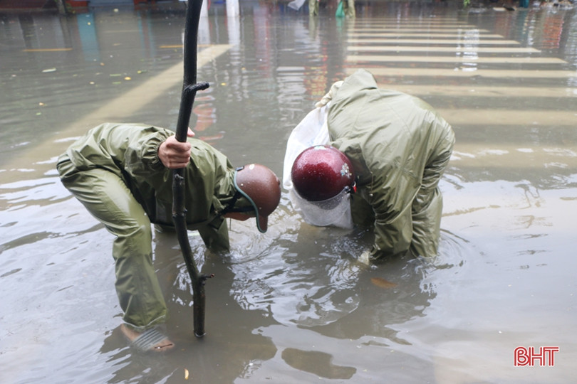 Thành phố Hà Tĩnh vận hành hệ thống tiêu thoát, chống úng cho khu vực nội thành