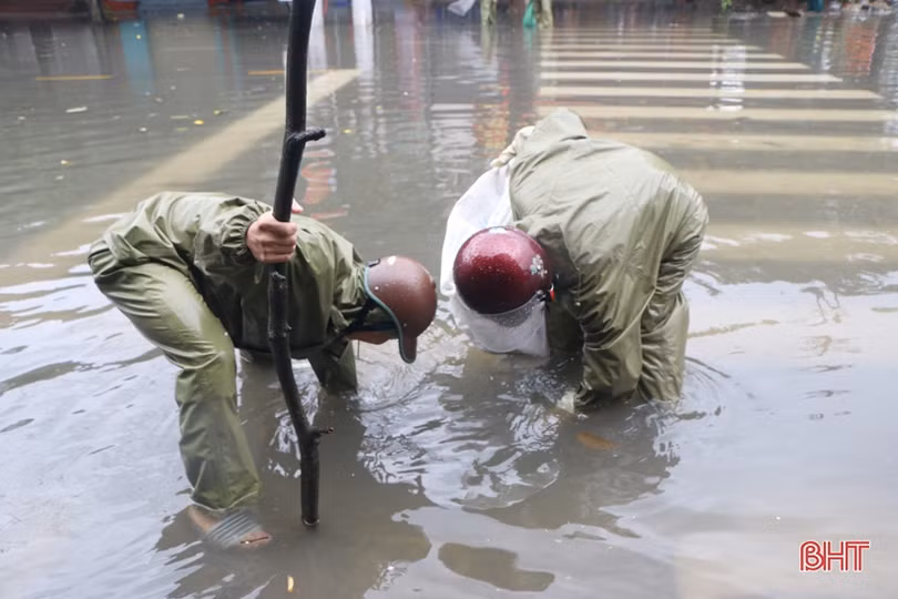 Thành phố Hà Tĩnh vận hành hệ thống tiêu thoát, chống úng cho khu vực nội thành
