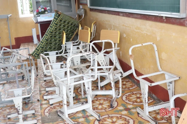 Nhiều trường học ở Hà Tĩnh thiếu cơ sở vật chất sau lũ