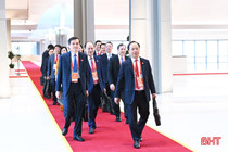 Hình ảnh đoàn đại biểu Hà Tĩnh dự Đại hội XIV của Đảng