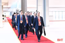 Hình ảnh đoàn đại biểu Hà Tĩnh dự Đại hội XIV của Đảng