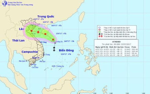 ap thap nhiet doi di vao vinh bac bo co kha nang manh len thanh bao