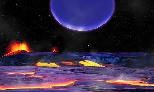 Hành tinh Kepler 36c nhìn từ bề mặt của Kepler 36b. Ảnh: NASA.