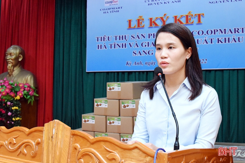 Sản phẩm của HTX Nguyên Lâm có mặt ở Siêu thị Co.opmart Hà Tĩnh