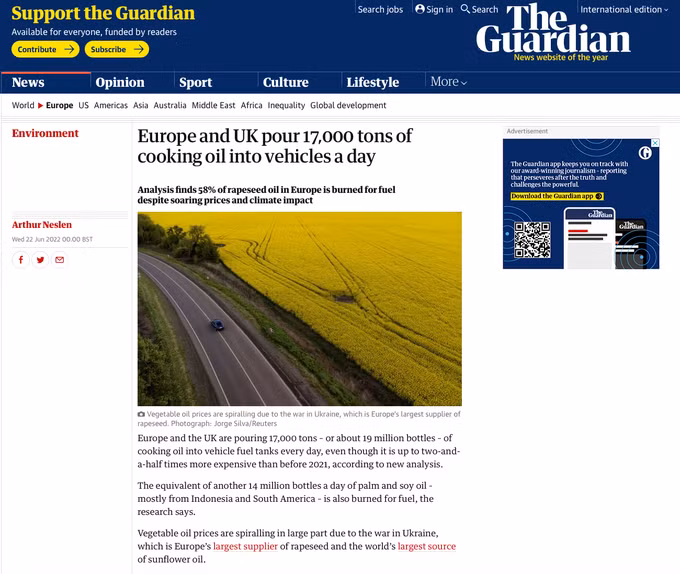 Ô tô có chạy được bằng dầu ăn thay cho xăng và diesel không?