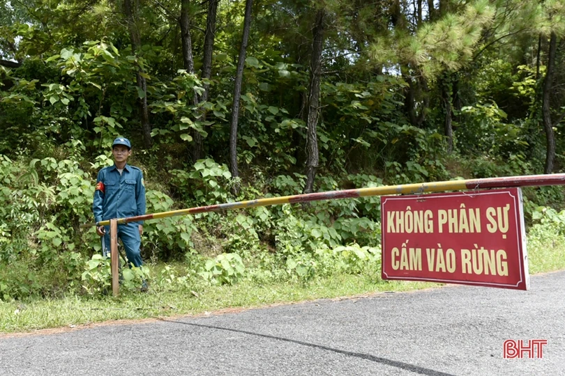 Thị xã Hồng Lĩnh lập các chốt “canh lửa” đường lên núi Hồng