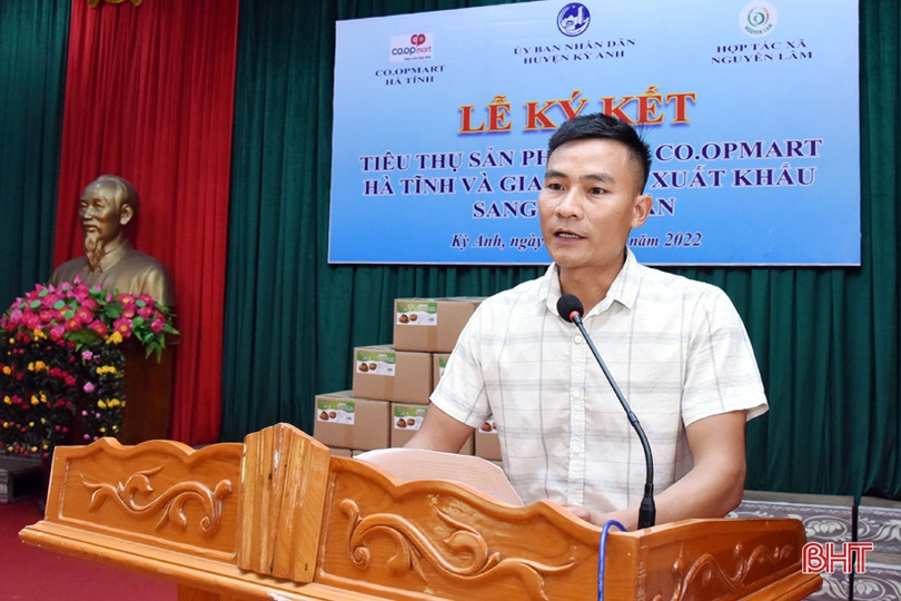Sản phẩm của HTX Nguyên Lâm có mặt ở Siêu thị Co.opmart Hà Tĩnh
